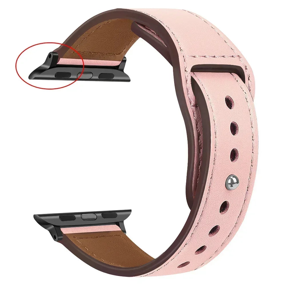 Premium Leather Strap - Compatible Apple Watch Series 3-9/SE/Ultra (All Sizes)
