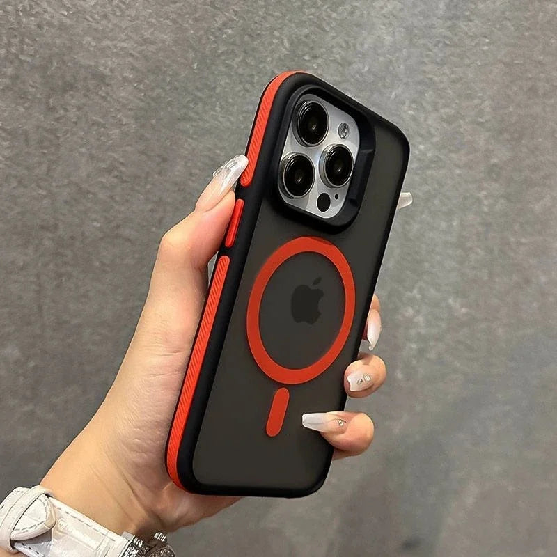 MagSafe Matte Phone Case – Magnetic Shockproof Bumper for iPhone 11–16 Serie