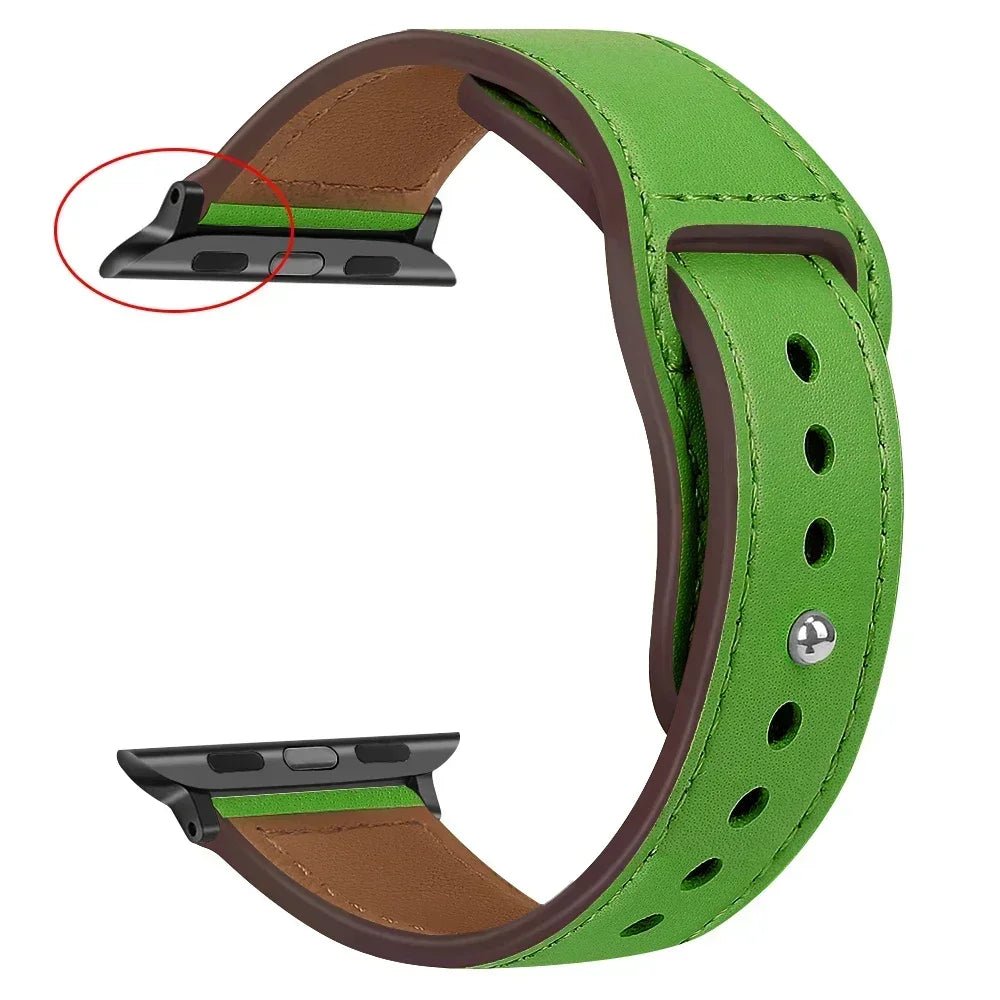 Premium Leather Strap - Compatible Apple Watch Series 3-9/SE/Ultra (All Sizes)