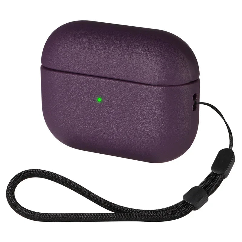 Leather AirPods Pro 2 Case - Premium Cover for AirPods 3/4 & Pro (USB-C) - Protective Bluetooth Earphone Shell