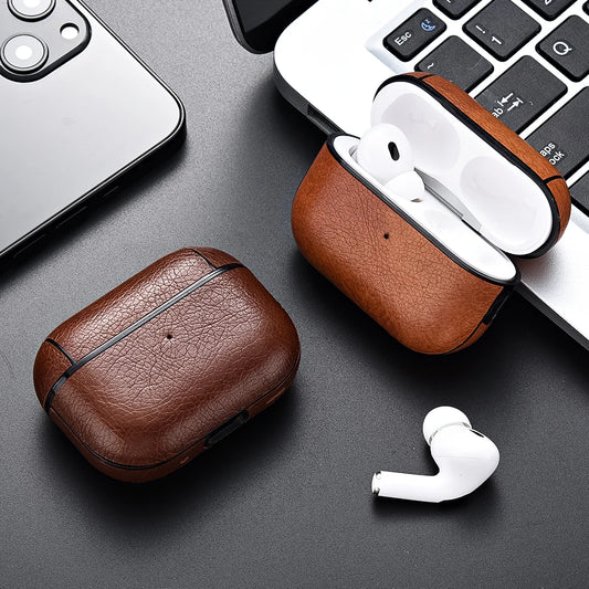 Leather AirPods Pro 2/3 Case - Premium Earphone Cover with USB-C Port