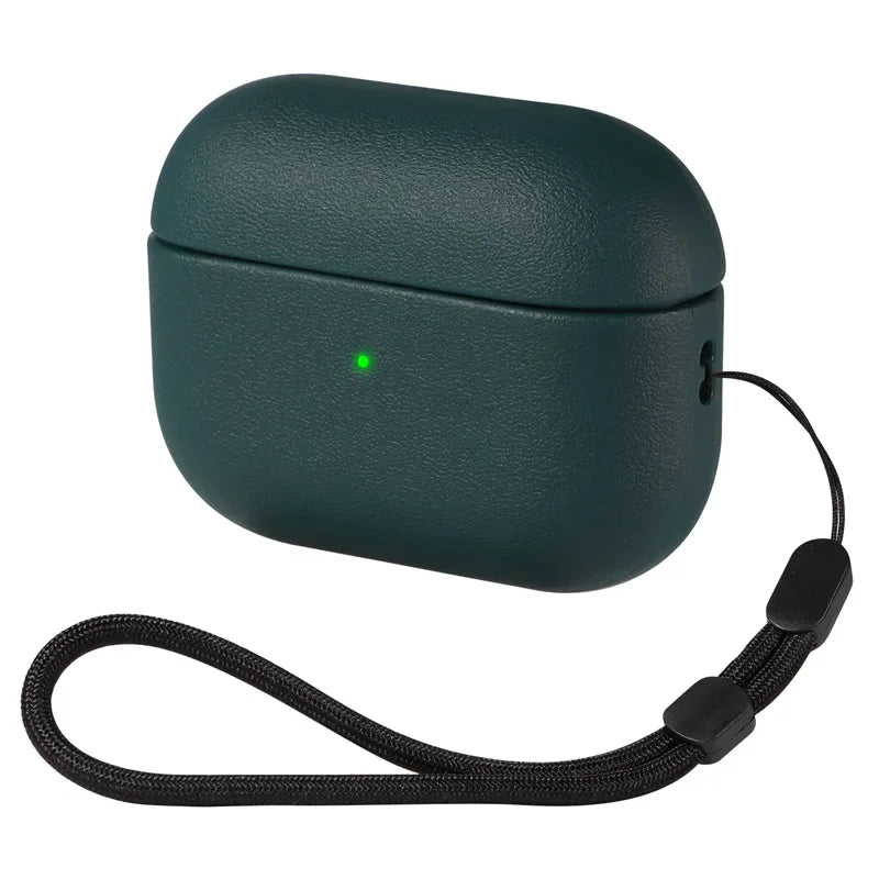 Leather AirPods Pro 2 Case - Premium Cover for AirPods 3/4 & Pro (USB-C) - Protective Bluetooth Earphone Shell