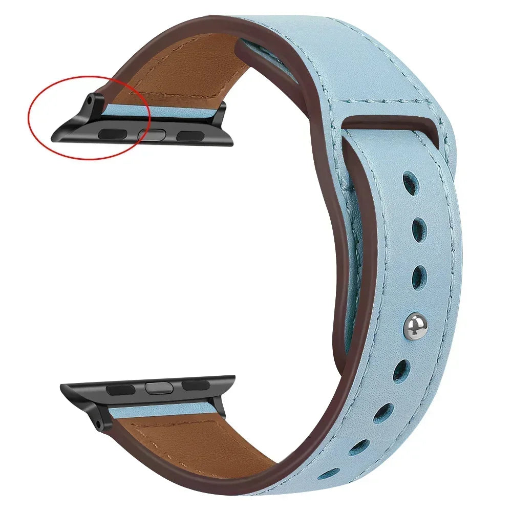 Premium Leather Strap - Compatible Apple Watch Series 3-9/SE/Ultra (All Sizes)