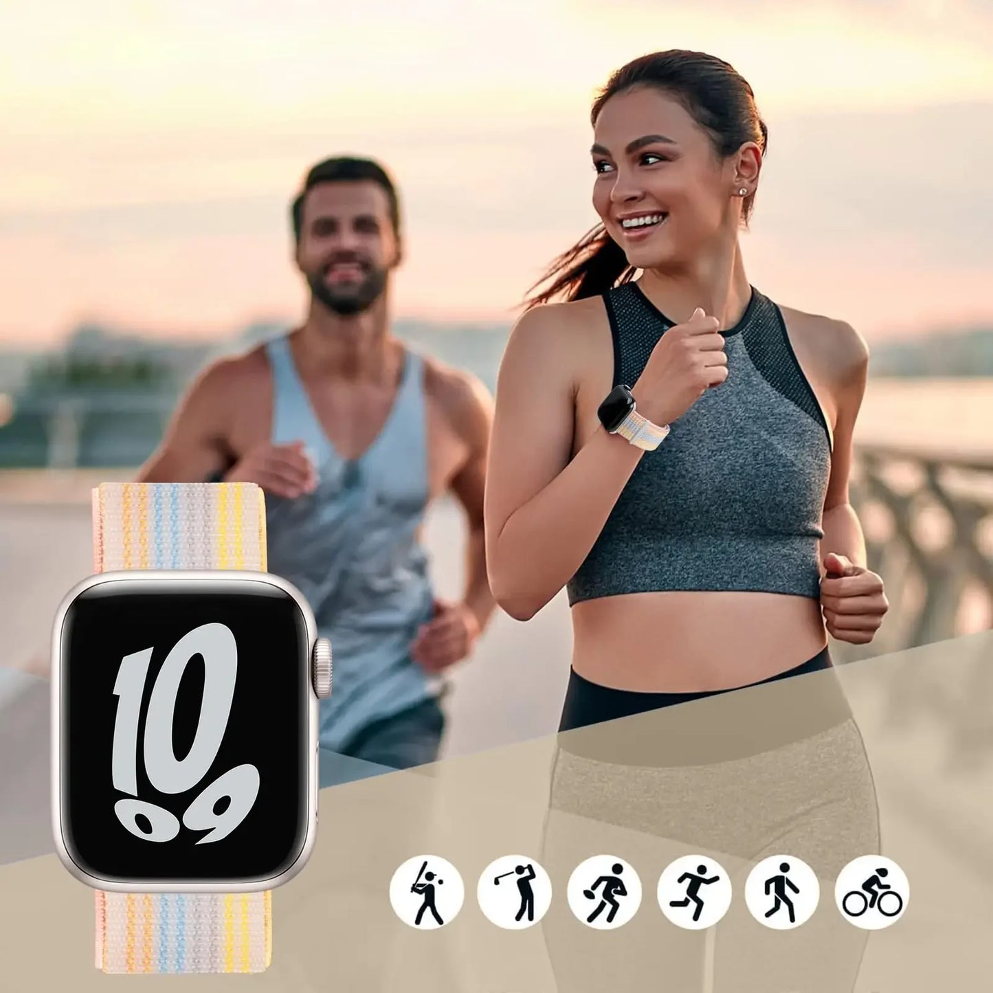 Adjustable Nylon Strap for Apple Watch