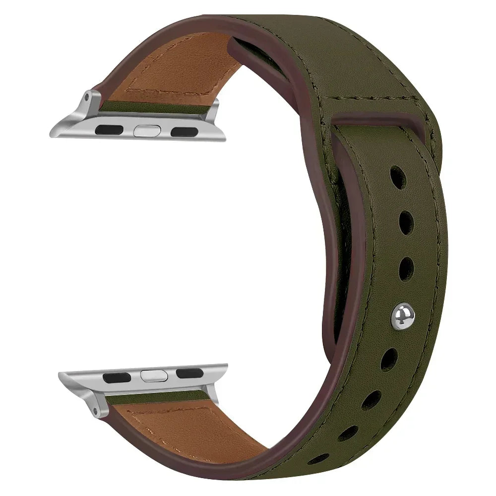 Premium Leather Strap - Compatible Apple Watch Series 3-9/SE/Ultra (All Sizes)