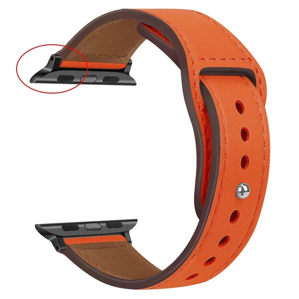 Premium Leather Strap - Compatible Apple Watch Series 3-9/SE/Ultra (All Sizes)
