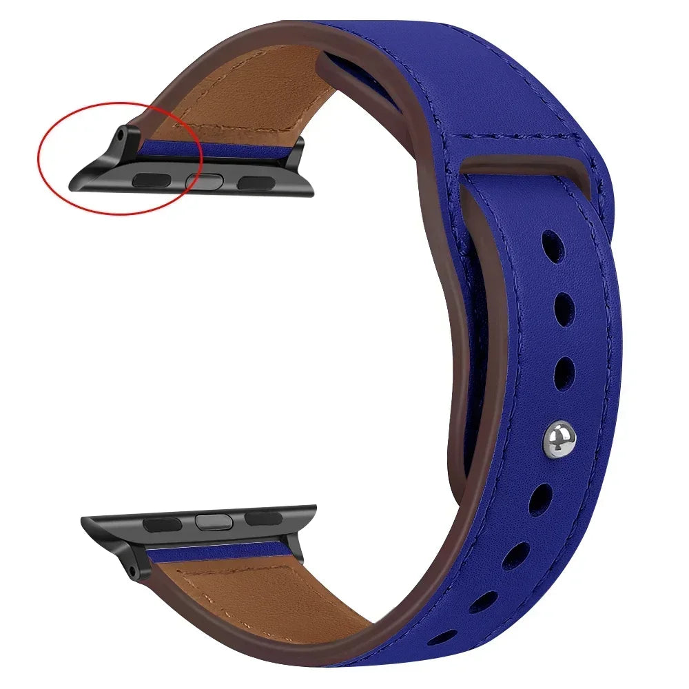 Premium Leather Strap - Compatible Apple Watch Series 3-9/SE/Ultra (All Sizes)