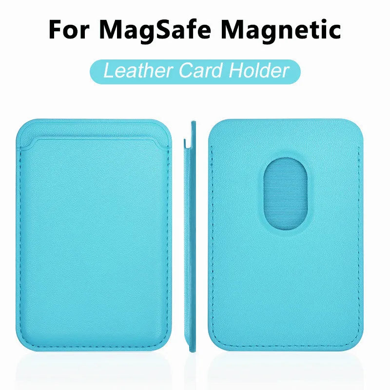 Magnetic Leather Wallet Case for iPhone 15 Pro Max/14/13 – Magsafe Card Holder & Phone Cover (6 Cards)