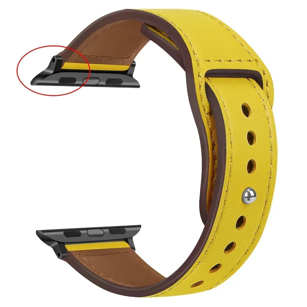 Premium Leather Strap - Compatible Apple Watch Series 3-9/SE/Ultra (All Sizes)